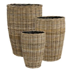 Marcia basket round grey set of 3