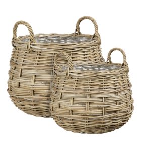 Marcia basket round grey set of 2