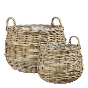 Marcia basket round grey set of 2