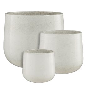 Torino A round white set of 3 - h40x