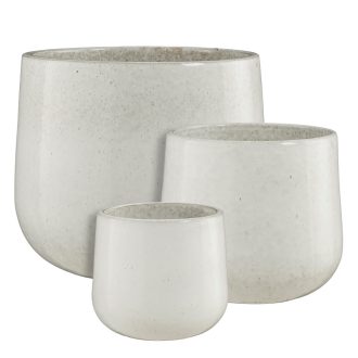 Torino A round white set of 3 - h40x