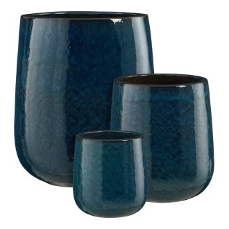 Torino B round blue set of 3 - h50xd