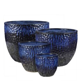 Vulcano A round blue set of 4 - h48x